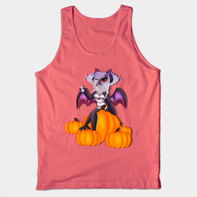 Pumpkin Patch Bat Tank Top by Xinoni